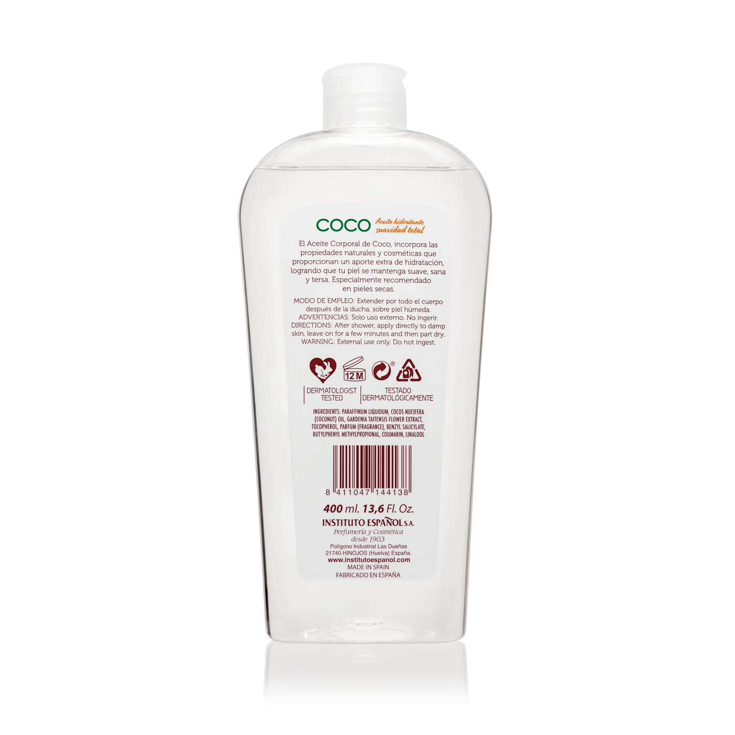Instituto Español Óleo Corporal de Coco - 400 Ml.