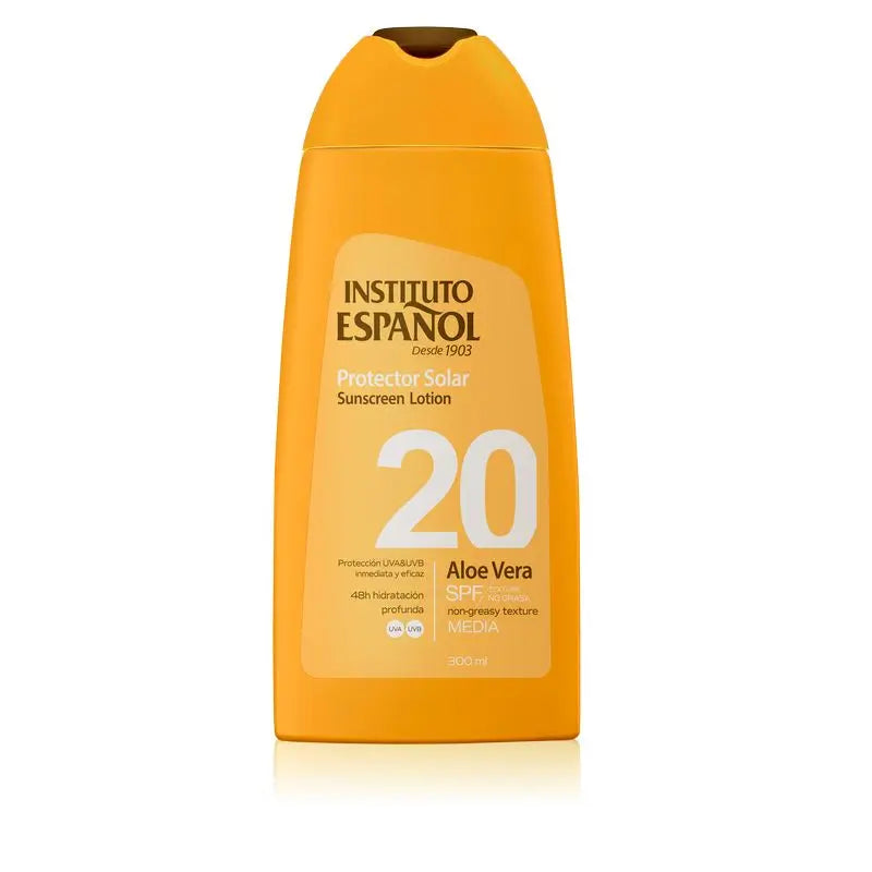 Instituto Español Proteção Solar Aloé Vera Spf20 Loção 300Ml