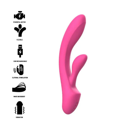 Intense Toys Luigi Vibrador Rabbit Silicona Liquida Rosa 
