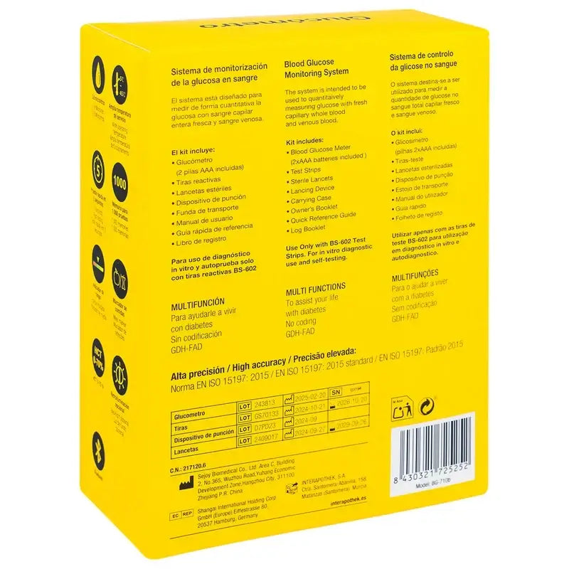 Interapothek Glucometro Bg-710B , 1 unidade