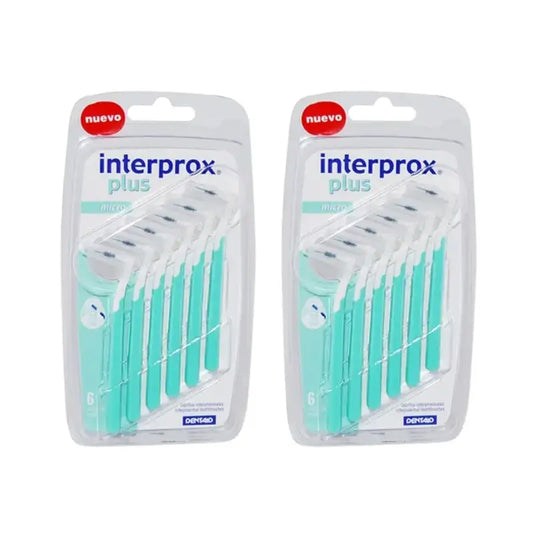 Micro Escova de Dentes Interprox Plus Interproximal, embalagem de 2X6 unidades