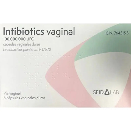 Intibiotics Vaginal 100,000,000 cfu, 6 cápsulas vaginais