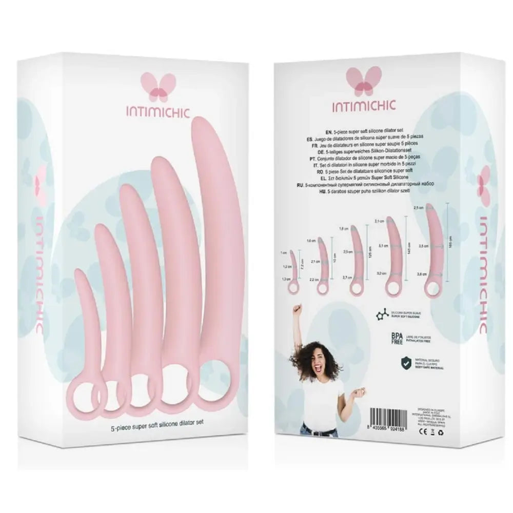 Intimichic Conjunto Dilatador de Silicone de 5 peças