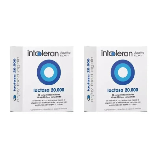 Intoleran Lactase 20000 Suplemento Alimentar , 2X50 Comprimidos