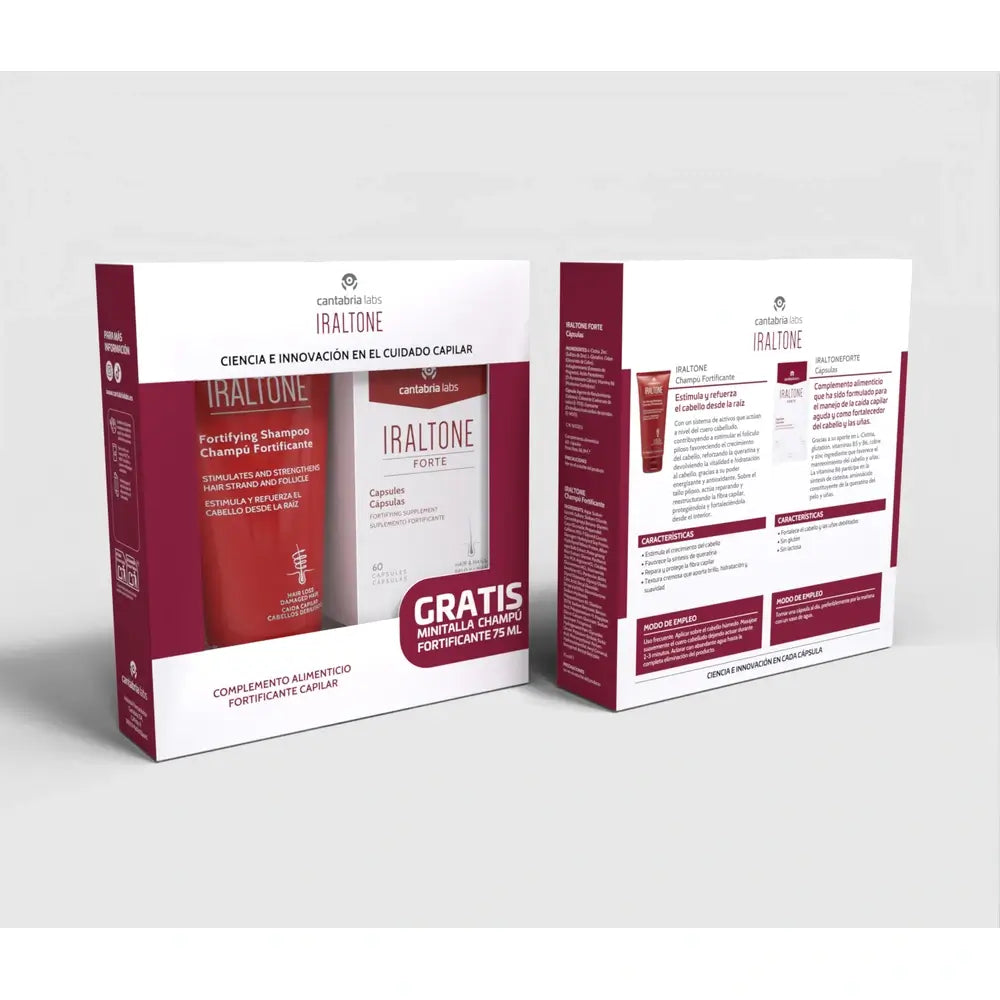 Iraltone Forte Cápsulas + Champô Fortificante Tamanho Mini 75 ml Oferta (Cistitone)