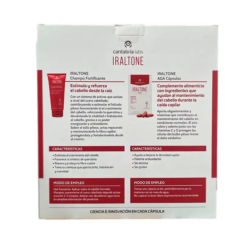 Iraltone Pack Aga, 60 cápsulas + Champô, 75 ml (Cistitone)