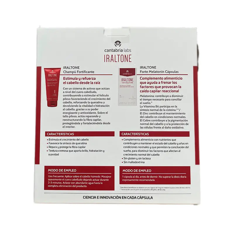 Iraltone Pack Forte, 60 cápsulas + Champô, 75 ml (Cistitone)