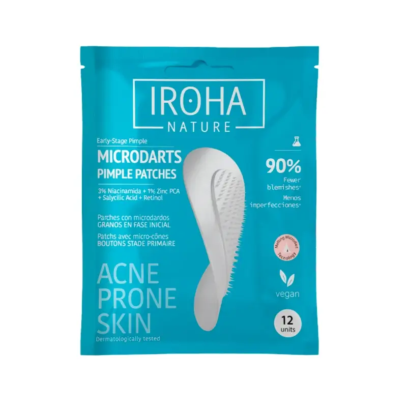 Patches para pele com tendência para o acne Iroha Nature Microdart Pimples, 12 unidades