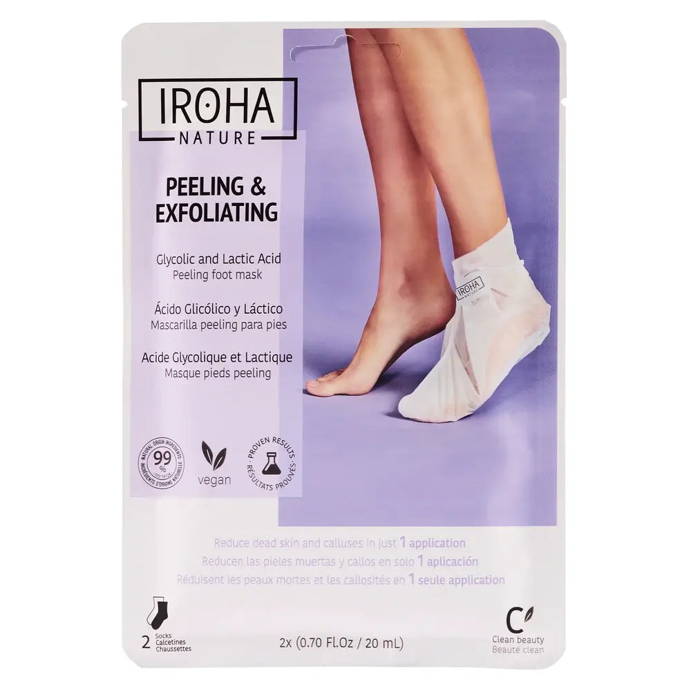 Iroha Nature Corporal Socks Máscara Esfoliante e Esfoliante, 20 Ml