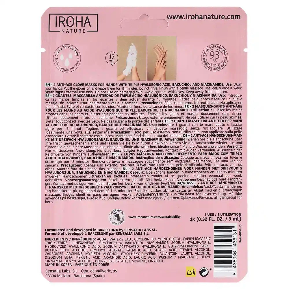 Luvas Corporais Iroha Nature Macarilla Anti-Aging, 20 Ml