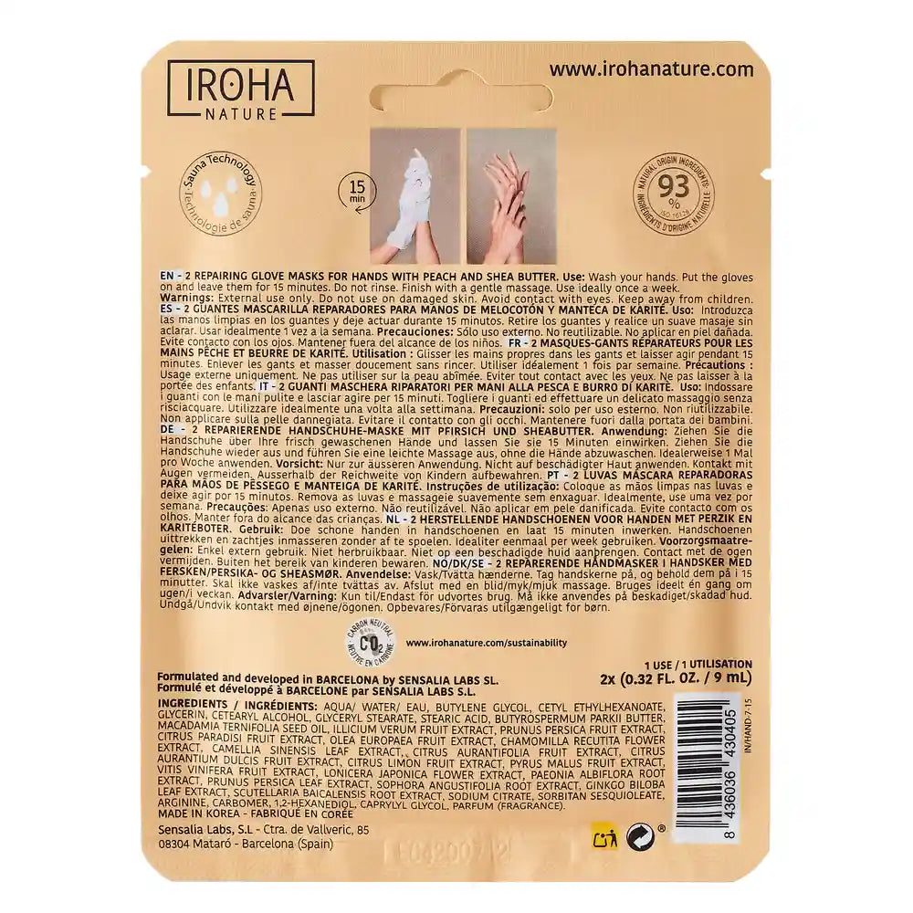 Iroha Nature Luvas Corporais Máscara Reparadora , 20 Ml