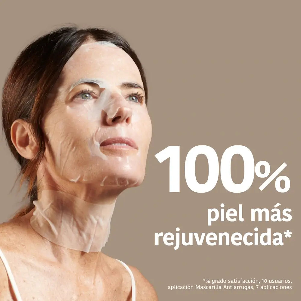 Iroha Nature Máscara de tecido antirrugas para o rosto e pescoço - Colagénio , 30 ml