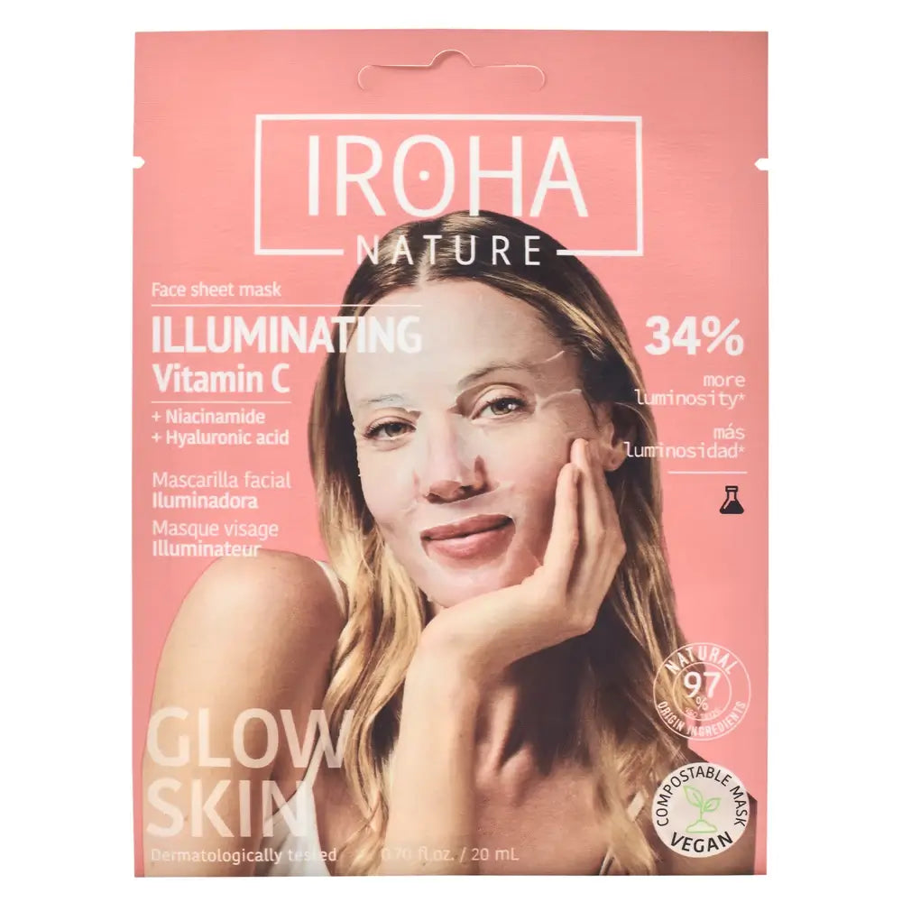 Máscara Facial Iluminadora Iroha Nature - Vitamina C , 20 ml
