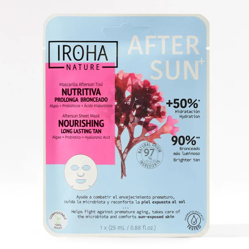 Iroha Nature Natural Extracts Máscara facial pós-solar nutritiva, 20 ml