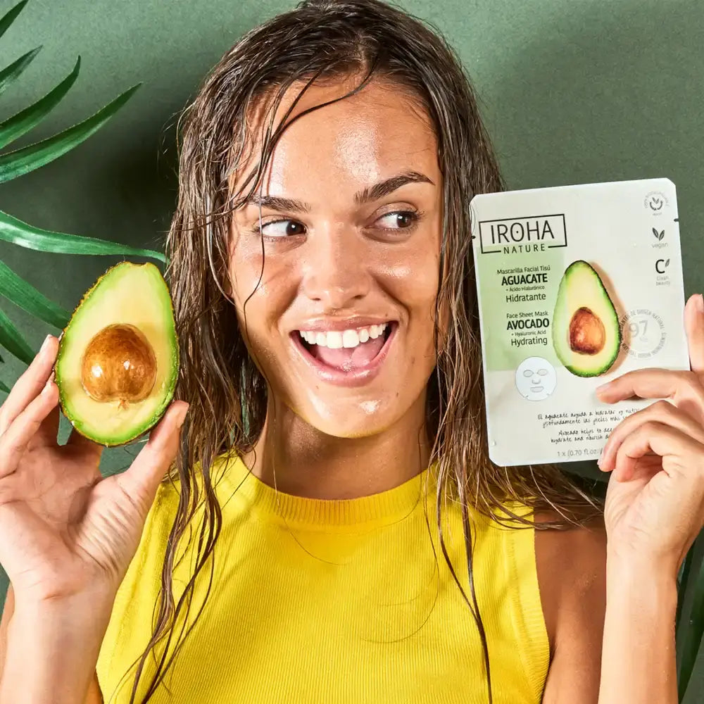 Iroha Nature Natural Extracts Máscara Facial Hidratante de Abacate, 20 Ml