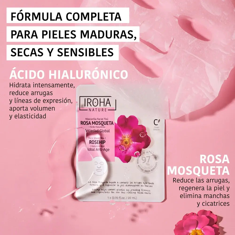 Iroha Nature Natural Extracts Global Anti-Aging Face Mask, 20 Ml