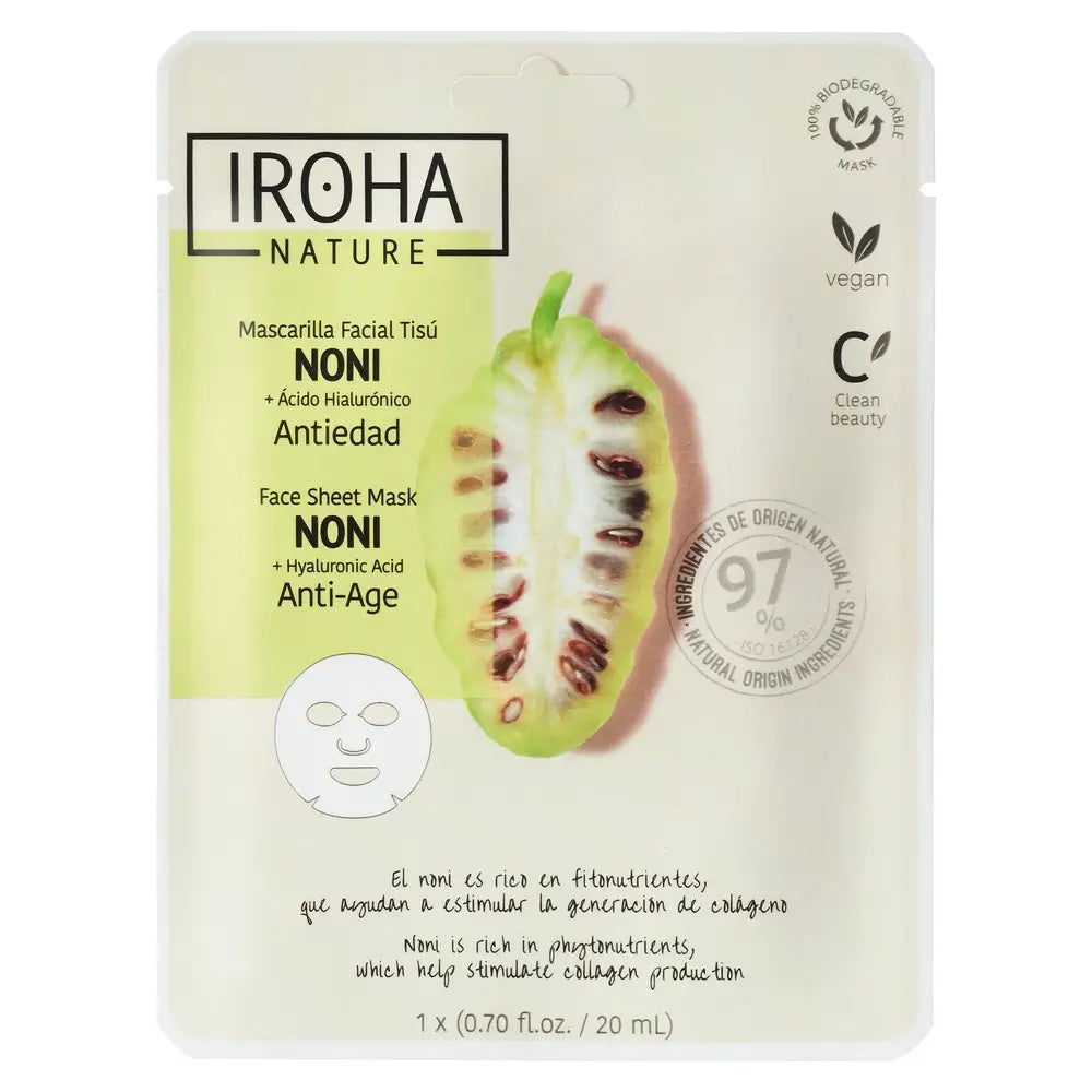 Iroha Nature Natural Extracts Noni Anti-Aging Face Mask, 20 Ml