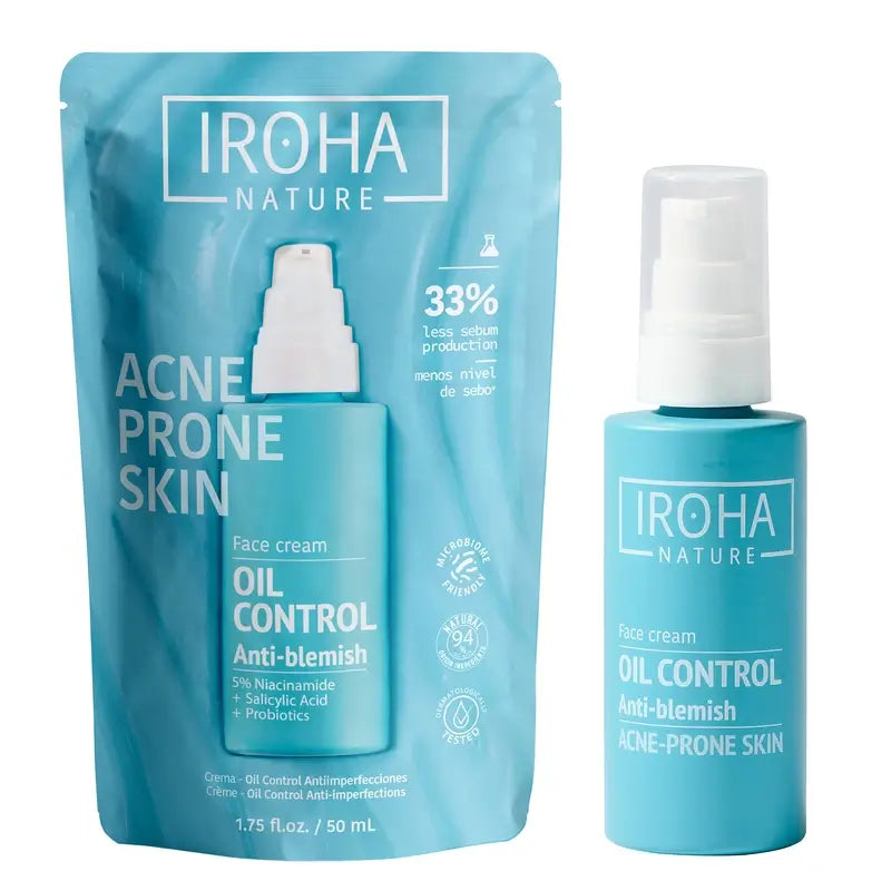 Iroha Nature Pele Oleosa Creme Seboregulador Anti-imperfeições , 50 ml
