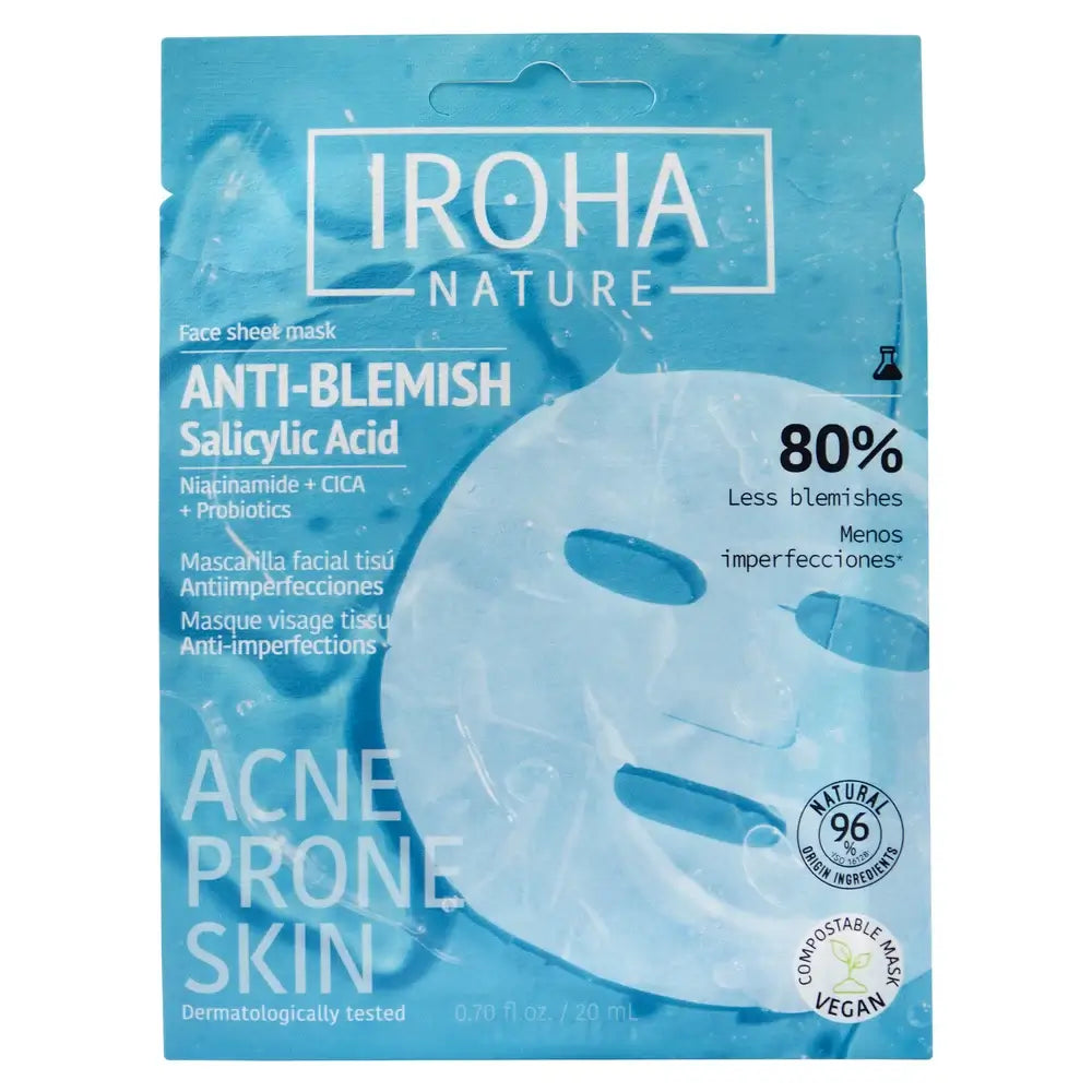 Máscara Facial Anti-Imperfeições para Pele Oleosa Iroha Nature, 20 ml