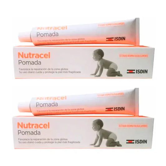 Pomada Isdin Baby Naturals Nutracel, embalagem de 2 x 50 ml