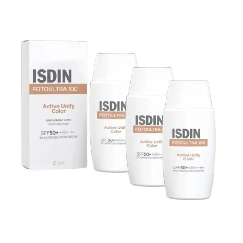 Isdin Fotoultra Active Unify With Color Spf 50+, 3X50 Ml