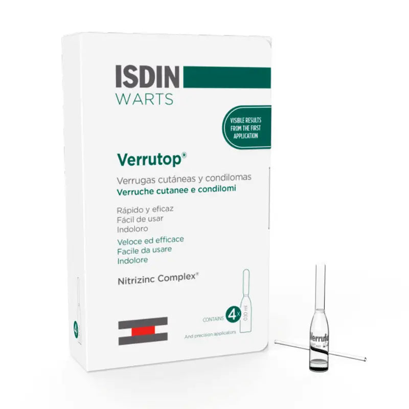 Isdin Verrugas Verrutop 4 Ampolas x 0,10 Ml