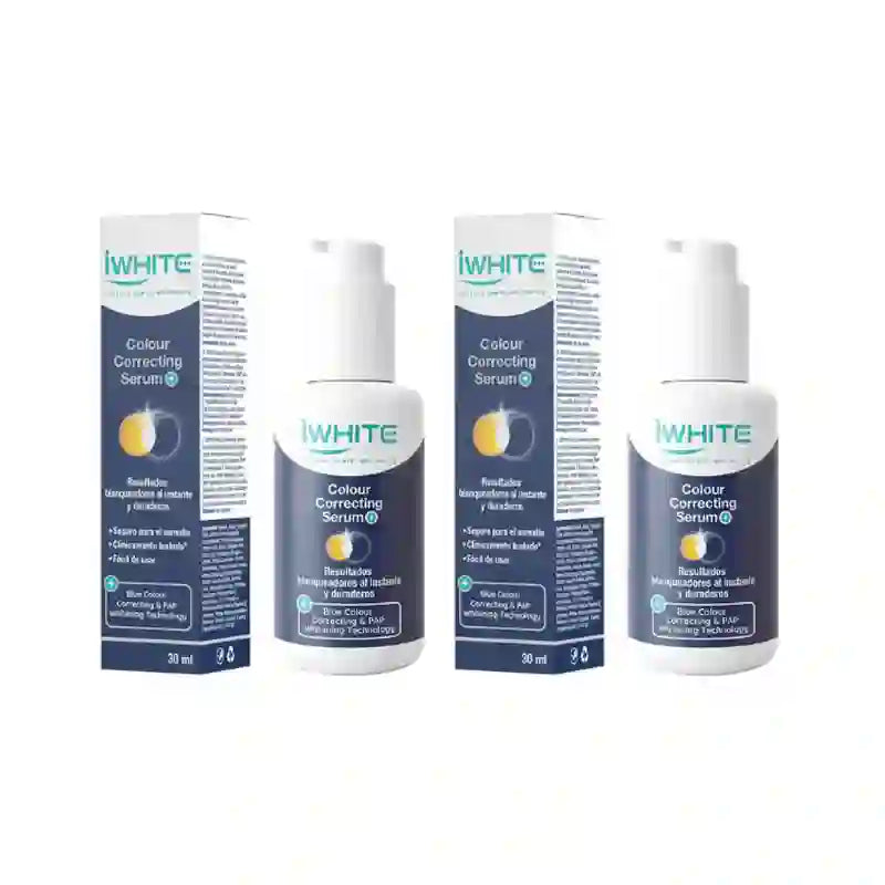 iWhite Colour Correcting Serum+, embalagem de 2 x 30 ml