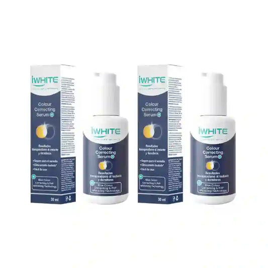 iWhite Colour Correcting Serum+, embalagem de 2 x 30 ml