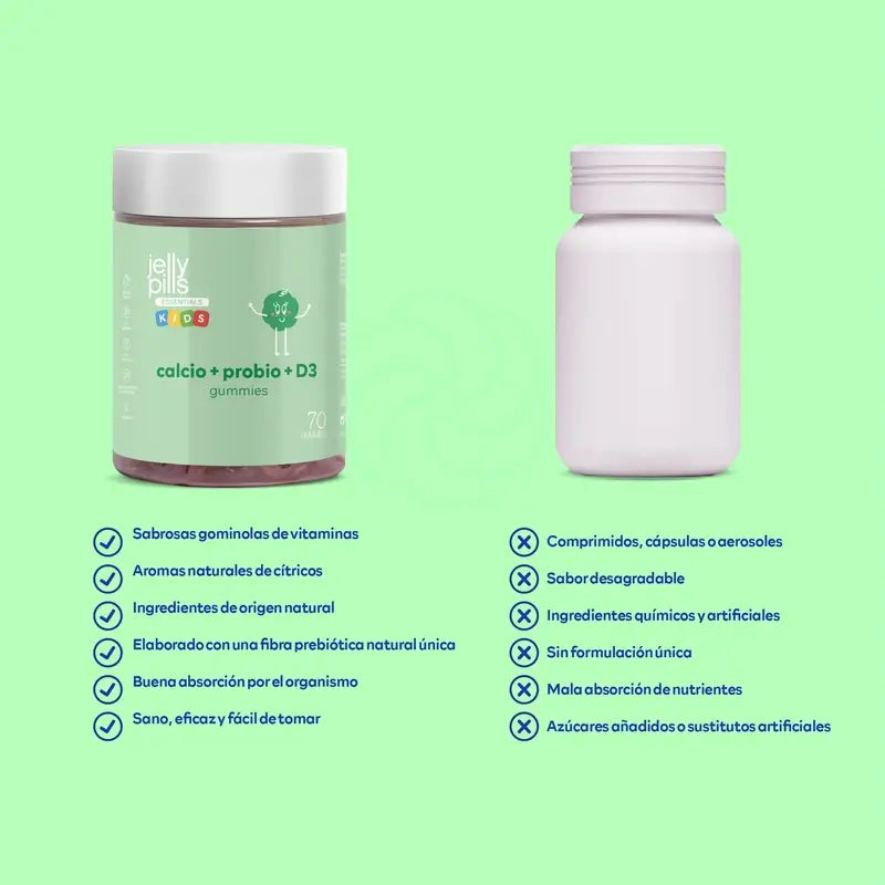 Jelly Pills Caclium+D3+K2+Propbio Kids , 70 gomas