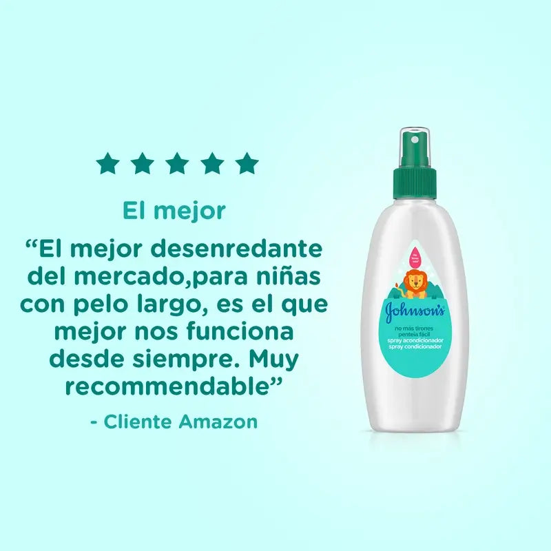 Johnson's Baby Spray Condicionador Sem Mais Puxões para Crianças, 200 ml