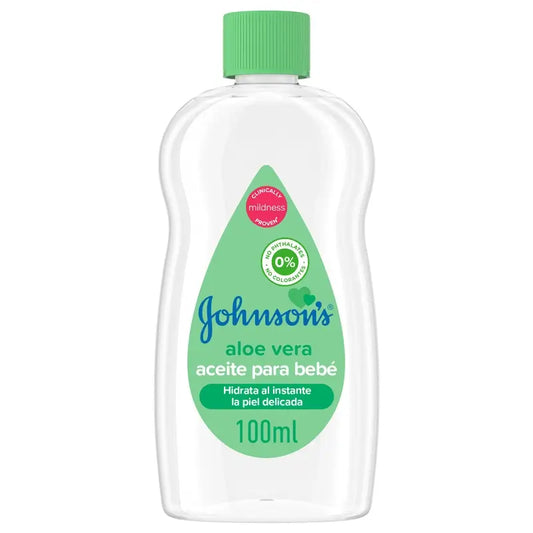 Óleo Johnson's Baby Aloe Vera, Hidrata e Nutre instantaneamente, 100ml