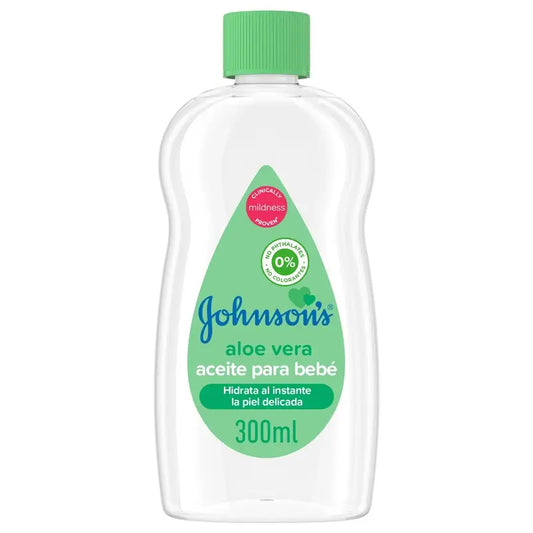 Óleo de Aloé Vera Johnson's Baby, Hidrata e Nutre Instantaneamente, 300ml