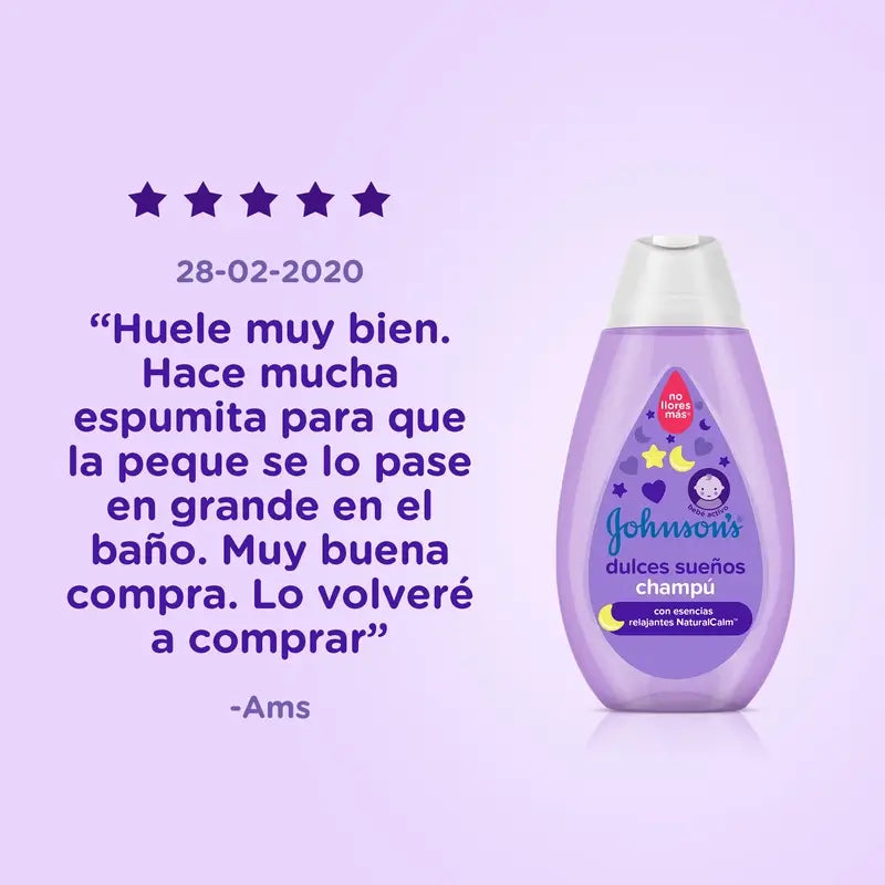 Johnson'S Baby Sweet Dreams, Champô de Essência Relaxante Naturalcalm, Lavanda e Camomila, 300 ml