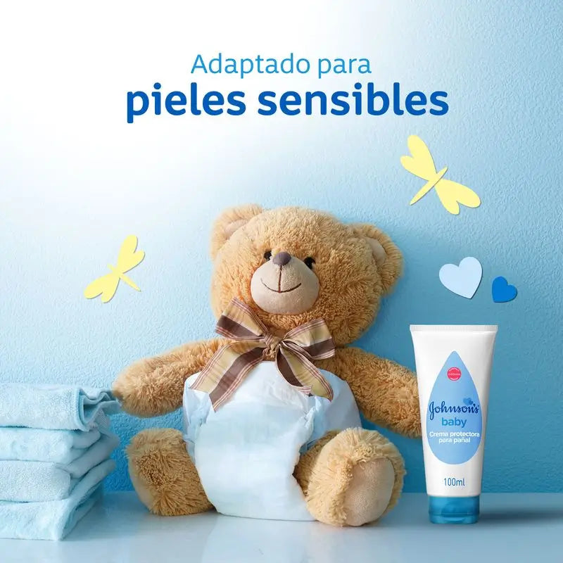 Johnson's Baby Creme Protetor para Fraldas, Pele Delicada do Bebé, 100ml