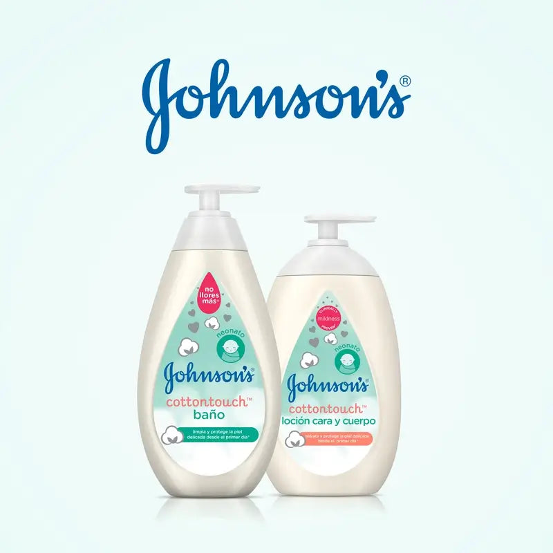 Gel de Banho Johnson's Baby Cottontouch, para Bebés e Recém-Nascidos, Pele Fina e Delicada, com Algodão Puro, 500 ml
