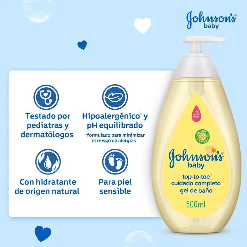 Gel de Banho Johnson's Baby Cuidado Completo, 500 ml