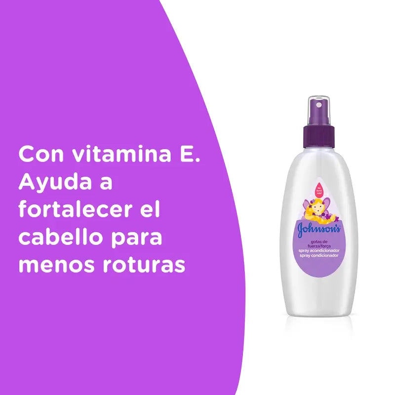 Johnson's Baby Gotas de Força Spray de Condicionamento para Crianças, 200ml