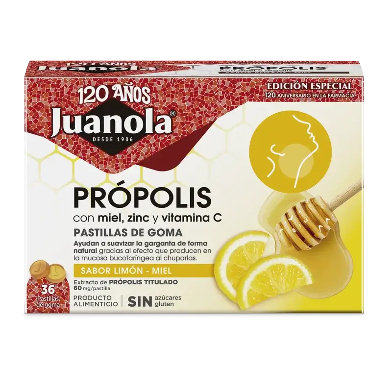 Juanola Própolis Mel de Limão 72Gr, 36 unidades