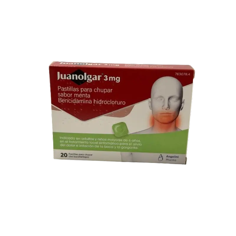 Juanolgar 3 Mg Pastilhas com sabor a menta, 20 pastilhas