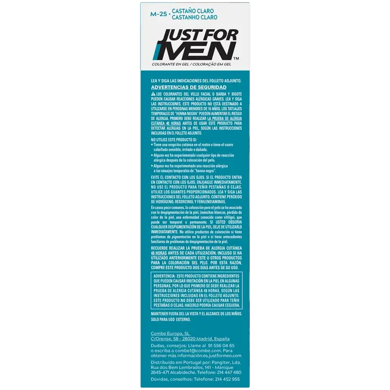Just For Men Bigote y Barba Castaño Claro Natural M-25
