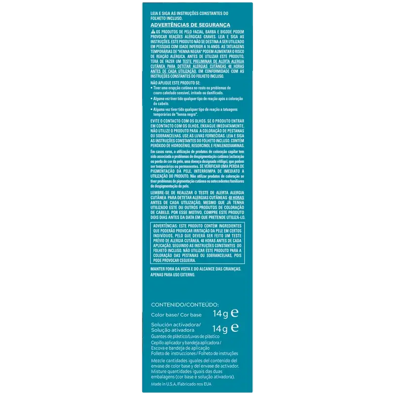 JUST FOR MEN Bigode e Gel Colorante de Barba Castanho claro 30 ml