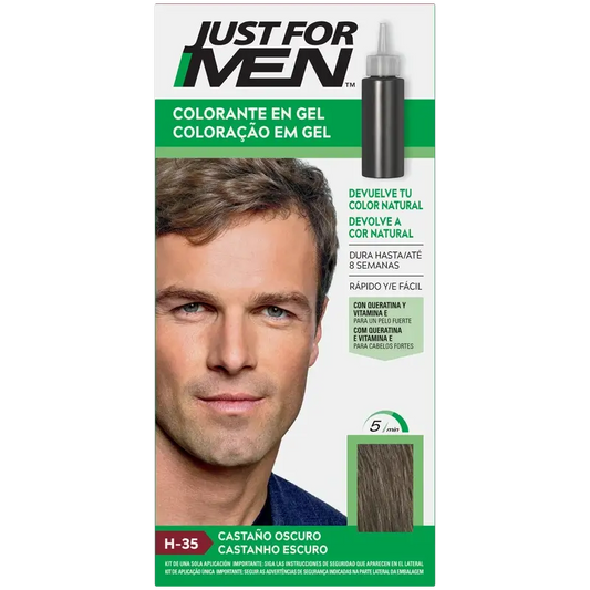APENAS PARA HOMENS GEL DE TINTURA CASTANHO ESCURO 30 ML