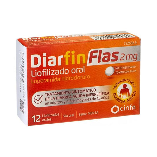 Diarfin Flas 2 mg, 12 comprimidos orais liofilizados
