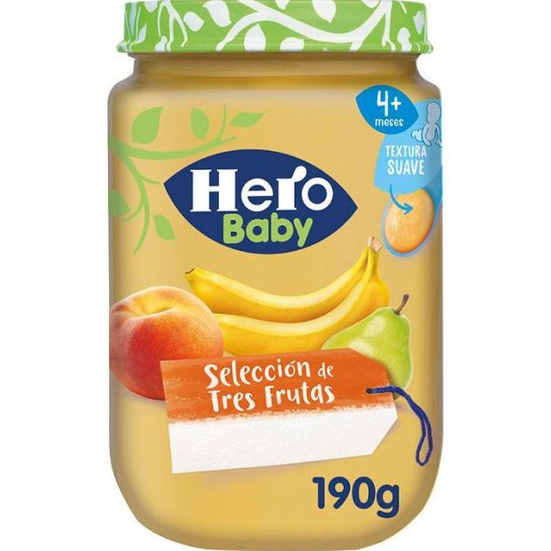 Frasco de seleção de três frutos Hero Baby Hero Baby, 190g 1