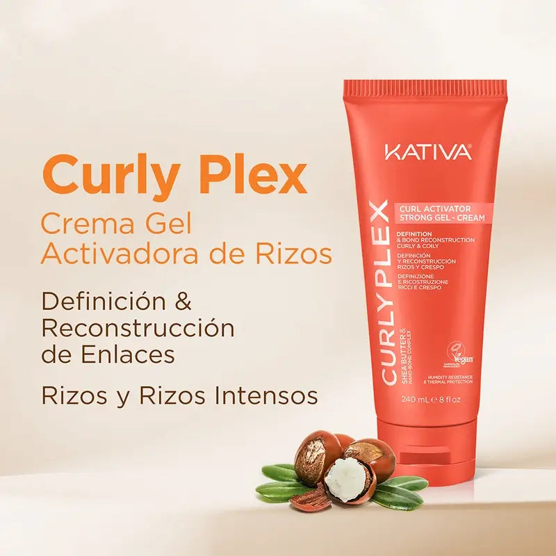 Kativa Curly Plex Creme Gel Forte Ativador de Cachos , 240 ml