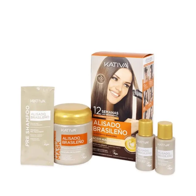Kativa Keratin Straightening Kit com Ácido Hialurónico