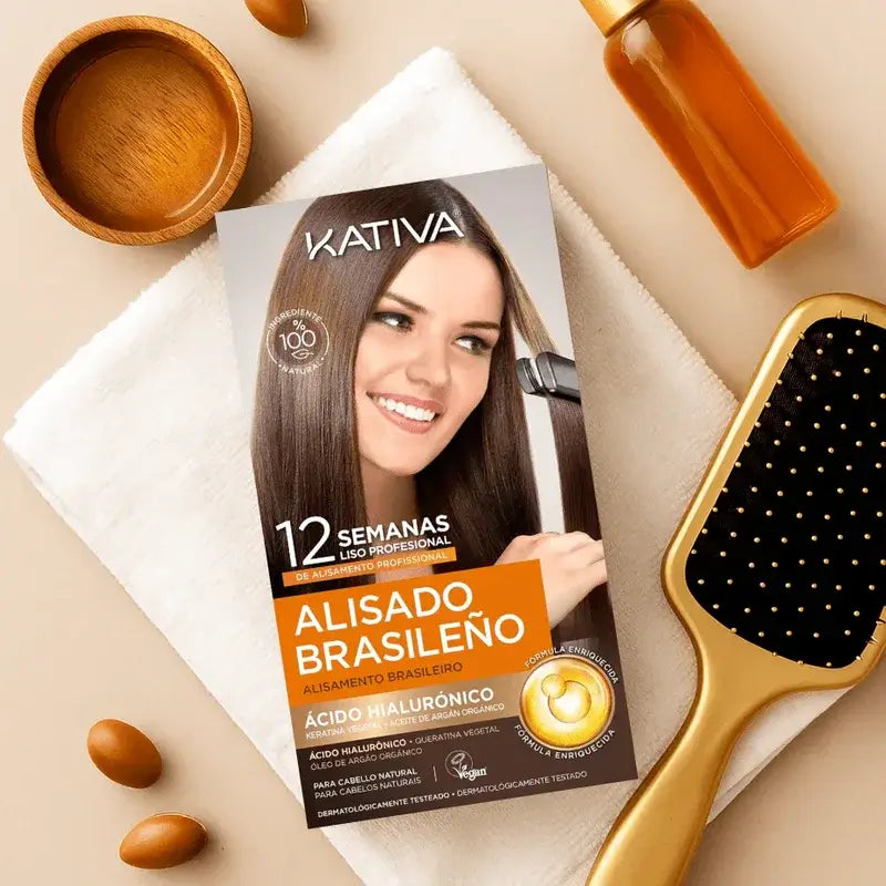 Kativa Keratin Straightening Kit com Ácido Hialurónico