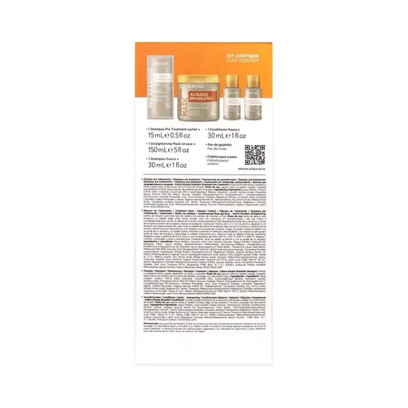 Kativa Keratin Straightening Kit com Ácido Hialurónico
