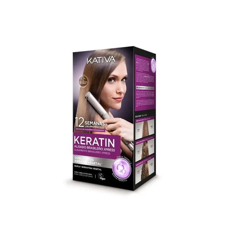 Kativa Keratin Kit Alisamento Brasileiro Express Veg, 1 unid.