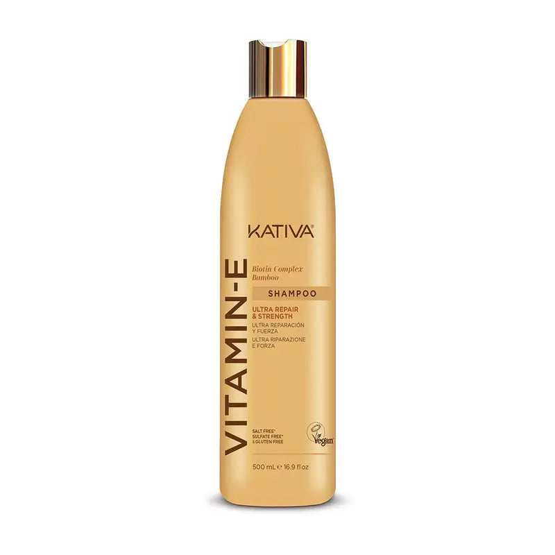 Champô Kativa Vitamina E Biotina Bambu, 500 ml